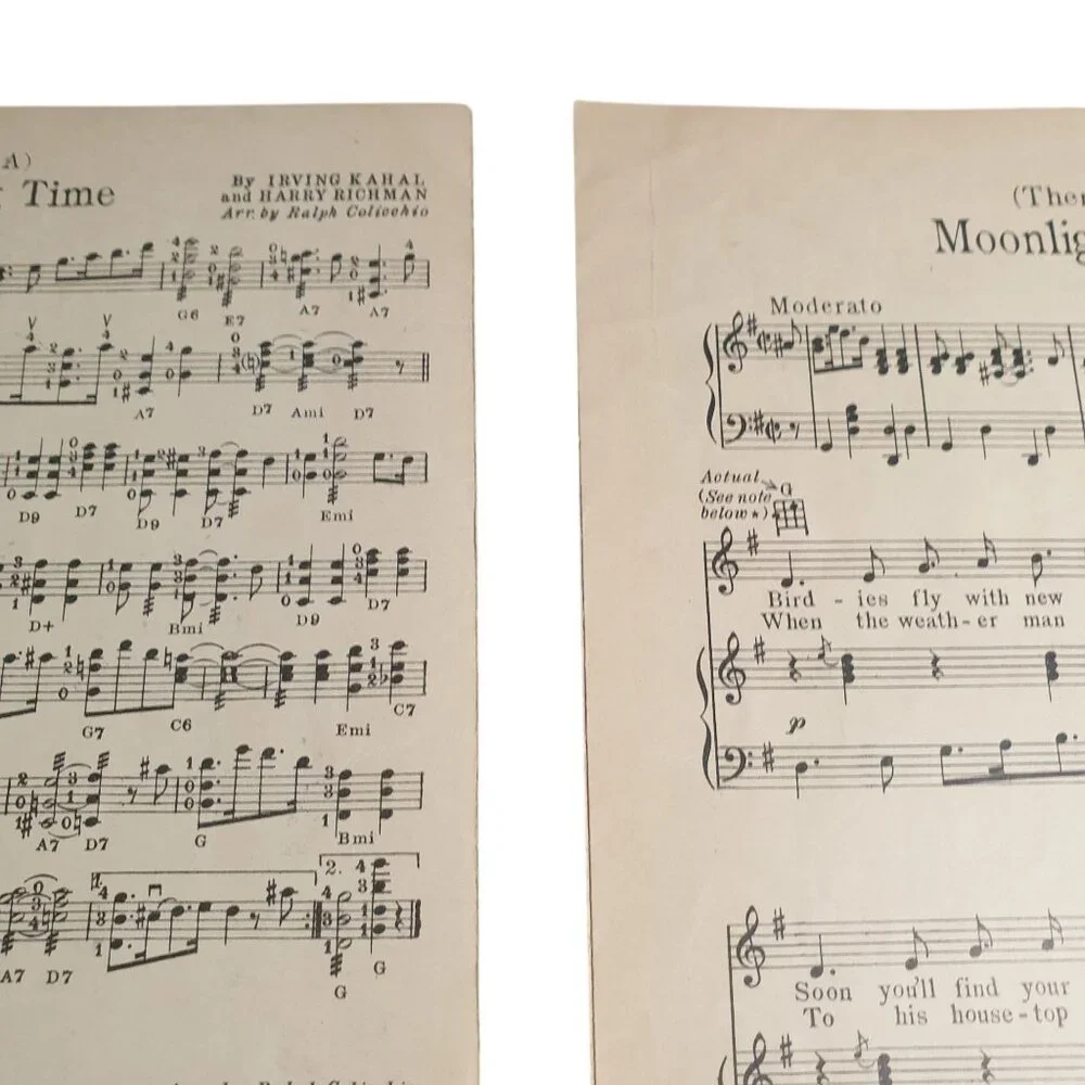 Vintage 1931 Sheet Music Moonlight Saving Time Irving Kahal Leo Feist Piano